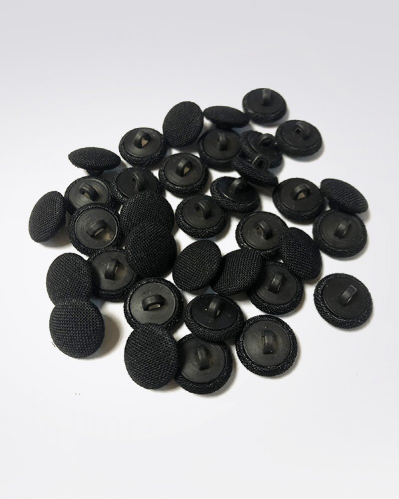 Guziki czarne materiałowe 6-107- fot-